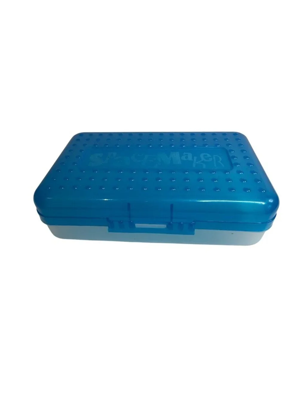 Sterilite Spacemaker Small Blue Plastic Storage Box School Supplies Organizer